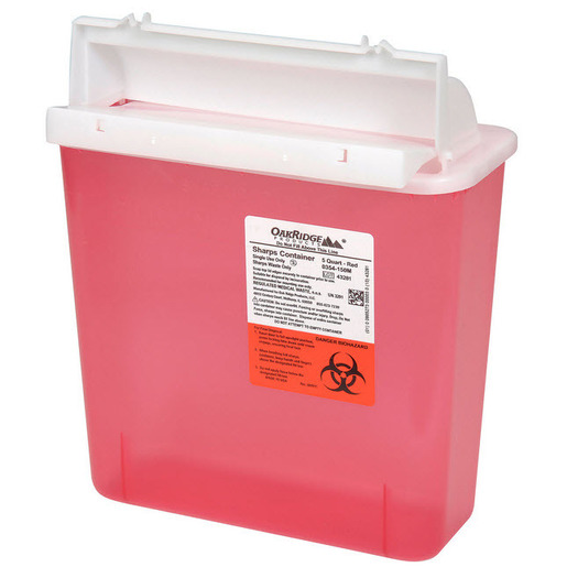 SharpSafety In-Room Sharps Containers with Mailbox-Style Lid