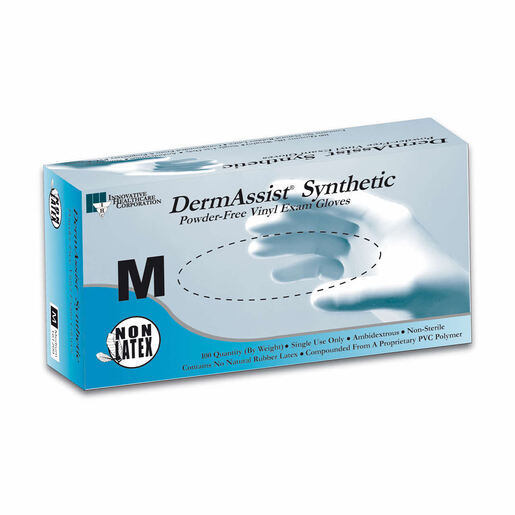 DermAssist® Vinyl Exam Gloves, Clear