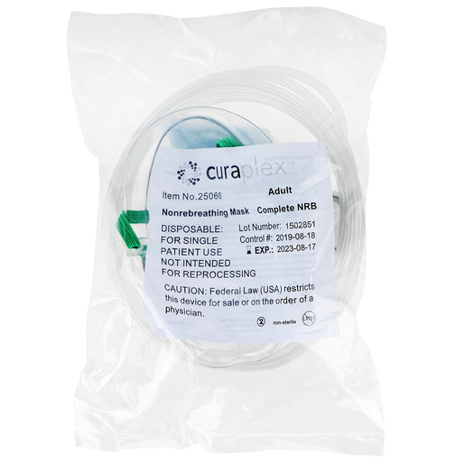 Curaplex® Non-Rebreather Oxygen Masks
