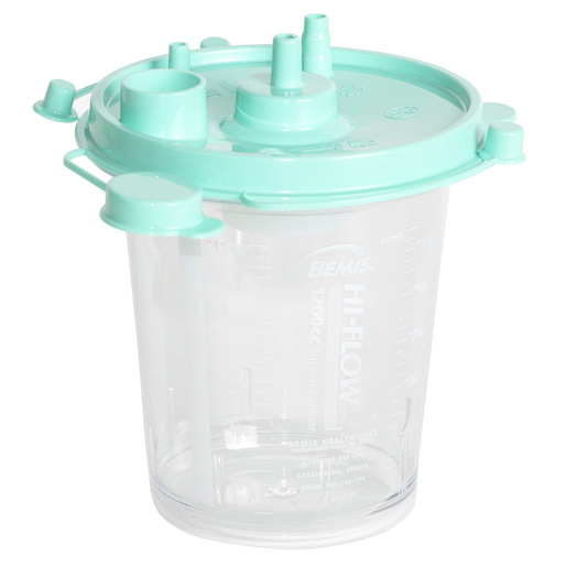 Hi-Flow™ Suction Canister with Aerostat Filter, 1200cc, Green