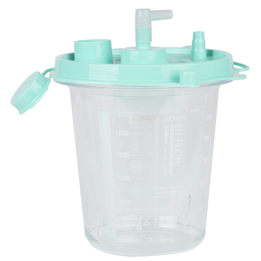Hi-Flow™ Suction Canister with Aerostat Filter, 1200cc, Green