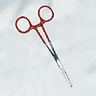 Colormed™ Straight Stainless Steel Kelly Forceps, 5.5in L, Red