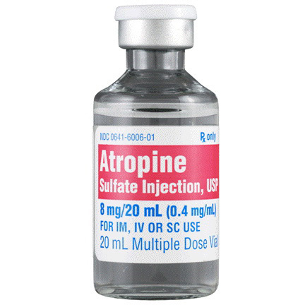 Atropine, 0.4mg/mL, 20mL Vial