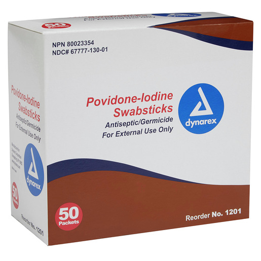 Povidone Iodine (PVP) Swabsticks