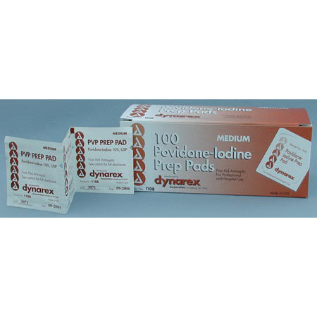 Povidone Iodine Preparation Pad With Saturated 10% PVP Solution, Medium