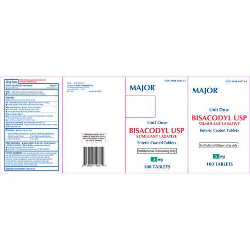 Bisacodyl, 5mg, 100 Tablets