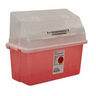 Sharps-A-Gator GatorGuard Jr Safety In-Room Sharps Container, 5qt, Transparent Red