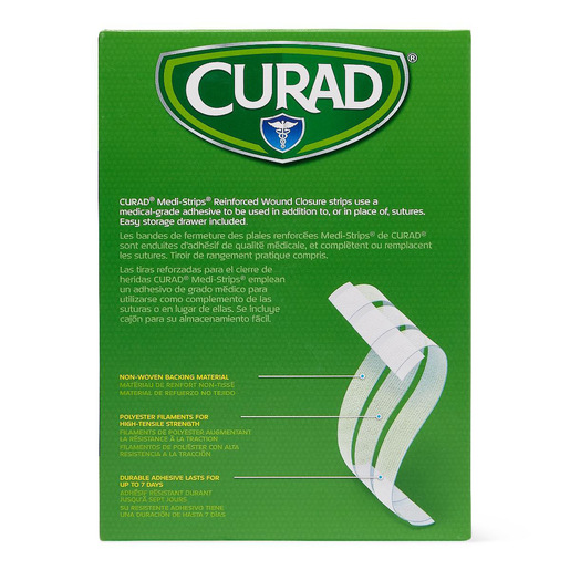 Curad Sterile Medi-Strip Reinforced Wound Closure, 0.5in x 4in