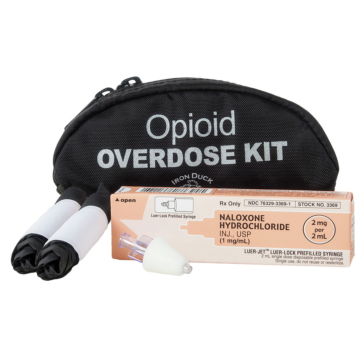 Single Dose Opioid Overdose Kit, Black Case and Contents | Bound Tree