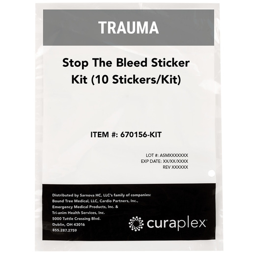 Curaplex® Stop the Bleed® Sticker Kit