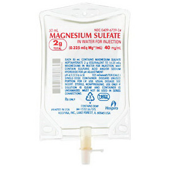 Magnesium Sulfate in Water, 40mg/mL, 50mL Bag