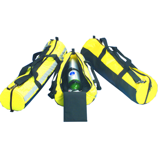 Curaplex® Oxygen Duffel Bag, E Size Tank, Yellow, Antibacterial Fabric