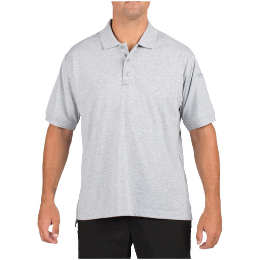 5.11® Men's Tactical Jersey Short Sleeve Polo Shirts, Heather Grey