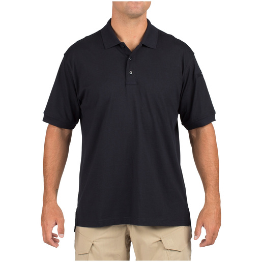 5.11® Men's Tactical Jersey Short Sleeve Polo Shirts, Dark Navy