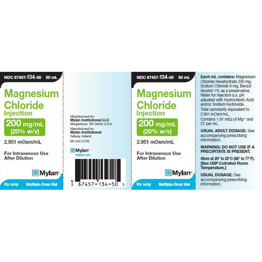 Magnesium Chloride 20%, 200mg/mL, 50mL Vial