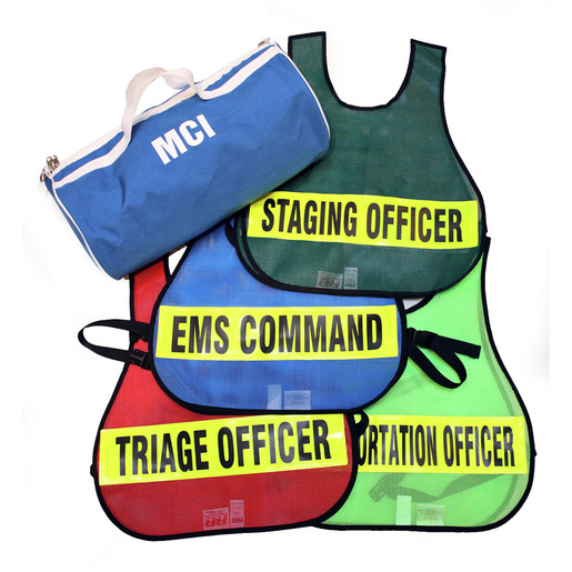 Triage/Mass Casualty Vest Kit with 4 Vests