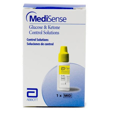 Medisense Blood Glucose and Ketone Control Solution, High/Low Level, 2mL