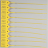 Pull-Tite II® Seal, 1-Piece, Consecutively Numbered with Self-Lock, 9in L, Yellow