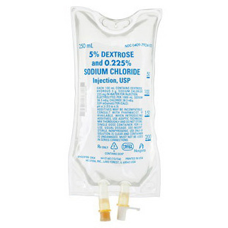 Dextrose 5% and Sodium Chloride 0.225%, 250mL Bag