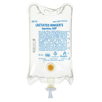 Lactated Ringers, 500mL Bag