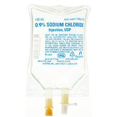 Sodium Chloride 0.9%, 100mL Bag