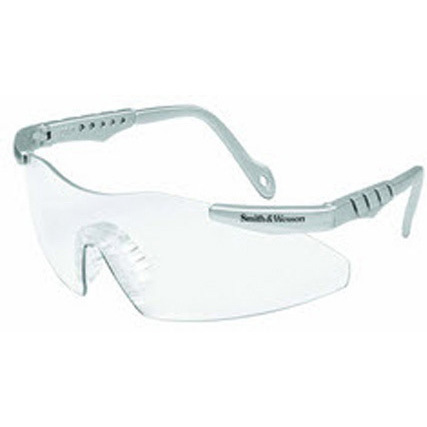 Smith and Wesson Magnum 3G Safety Glasses, Clear Lens, Platinum Frame