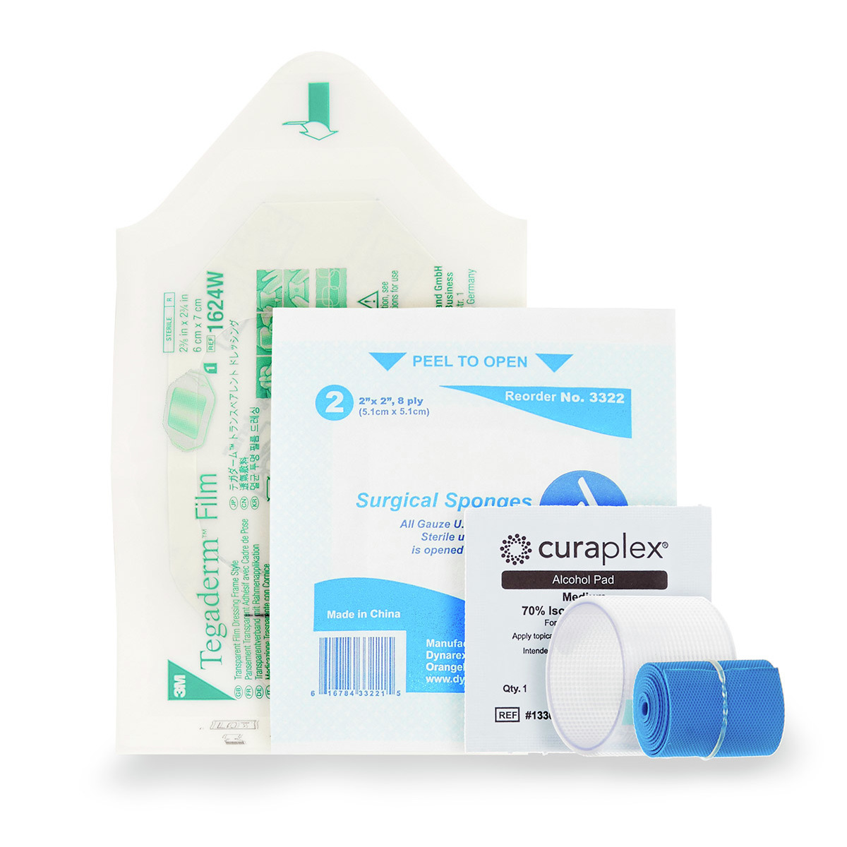 Curaplex­® IV Start Kit w/ Alcohol Prep Pads, Tegaderm