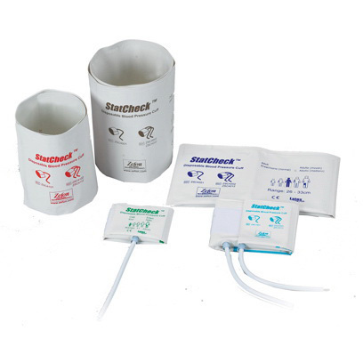 StatCheck® Vinyl Disposable Blood Pressure Cuffs with Single Tube Twist Lock Female Connector