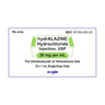 Hydralazine HCL Injection, 20mg/mL, Vial