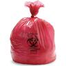 Biohazardous Waste Bag, High Density, Red with Black, 12 to 16gal, 24in x 33in, 11μ Gauge