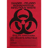 Biohazardous Waste Bag, High Density, Red with Black, 12 to 16gal, 24in x 33in, 11μ Gauge