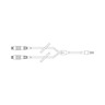 Baxter Healthcare Y-Type Catheter IV Extension Set, (2) CLEARLINK Luer Activated Valves, 5.7in