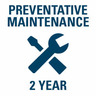 O-Two eSeries Ventilators, Preventative Maintenance Plan, with Battery, 2 Year