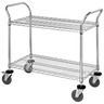 Chrome 2-Shelf Wire Utility Carts