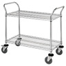 Chrome 2-Shelf Wire Utility Carts