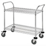 Chrome 2-Shelf Wire Utility Carts
