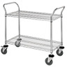 Chrome 2-Shelf Wire Utility Carts