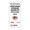 Ciprofloxacin 0.3% Ophthalmic Solution, 2.5mL Bottle
