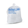 Soiled Linen Collection Bag, White with Blue, 12 to 16gal, 25in x 34in, 1.20mil Gauge