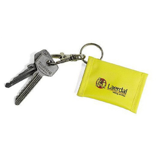 Laerdal Face Shield CPR Barrier on Key Ring, Yellow