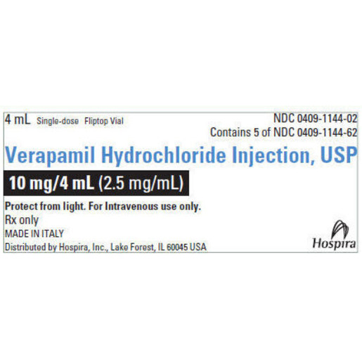 Verapamil, 2.5mg/mL, 4mL Vial