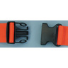 2-piece Economy Polypropylene Cot Strap with Plastic Side Release Buckle and Loop Ends, 5ft L x 2in W, Orange