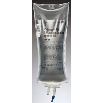 Dextrose 5% and Sodium Chloride 0.9%, 1000mL Bag