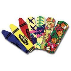 Crayon Bandages, 0.75in x 3in, Assorted Colors