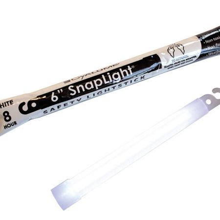 SnapLight® Industrial Grade Lightstick, 8hr Duration, 6in L, White