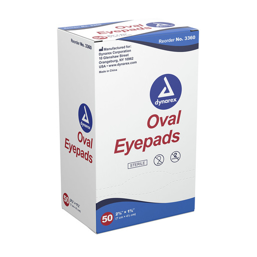 Sterile Oval Eye Pads, 1-5/8in x 2-5/8in