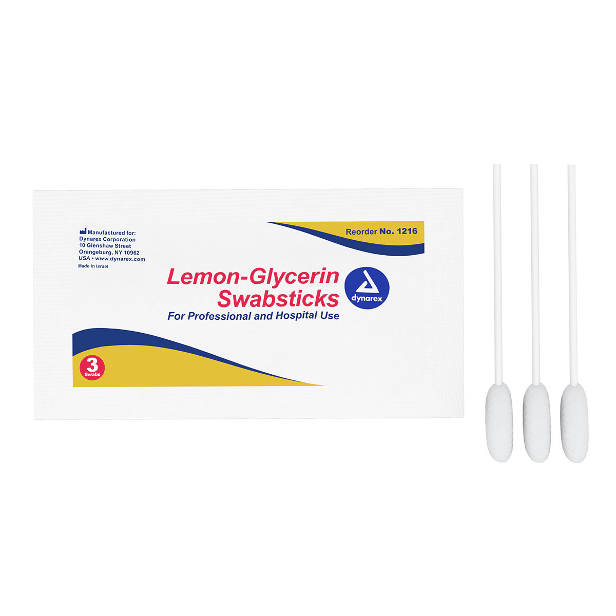 Lemon-Glycerin Swabsticks, 3/PK | Bound Tree