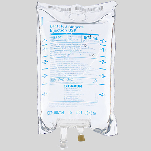 Lactated Ringers, 500mL Bag