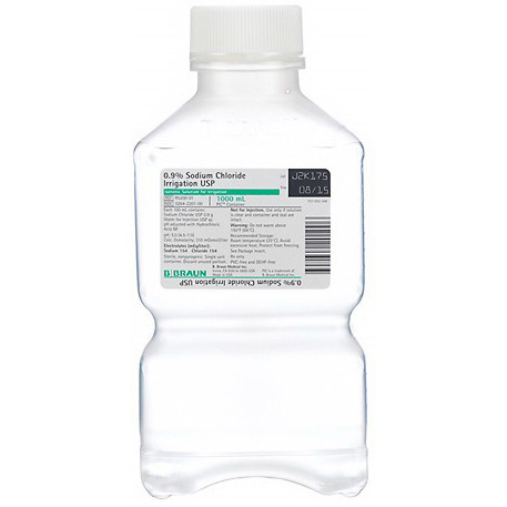 0.9% Sodium Chloride Solution For Irrigation in Plastic Irrigation Container, 1000mL