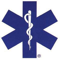 Star of Life Emblem with Border, Die Cut, 12in x 12in